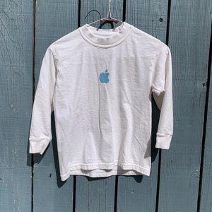 Apple Macintosh Mac Blue Logo Vintage 2000s Y2K Promo Merch Tech Graphic Shirt